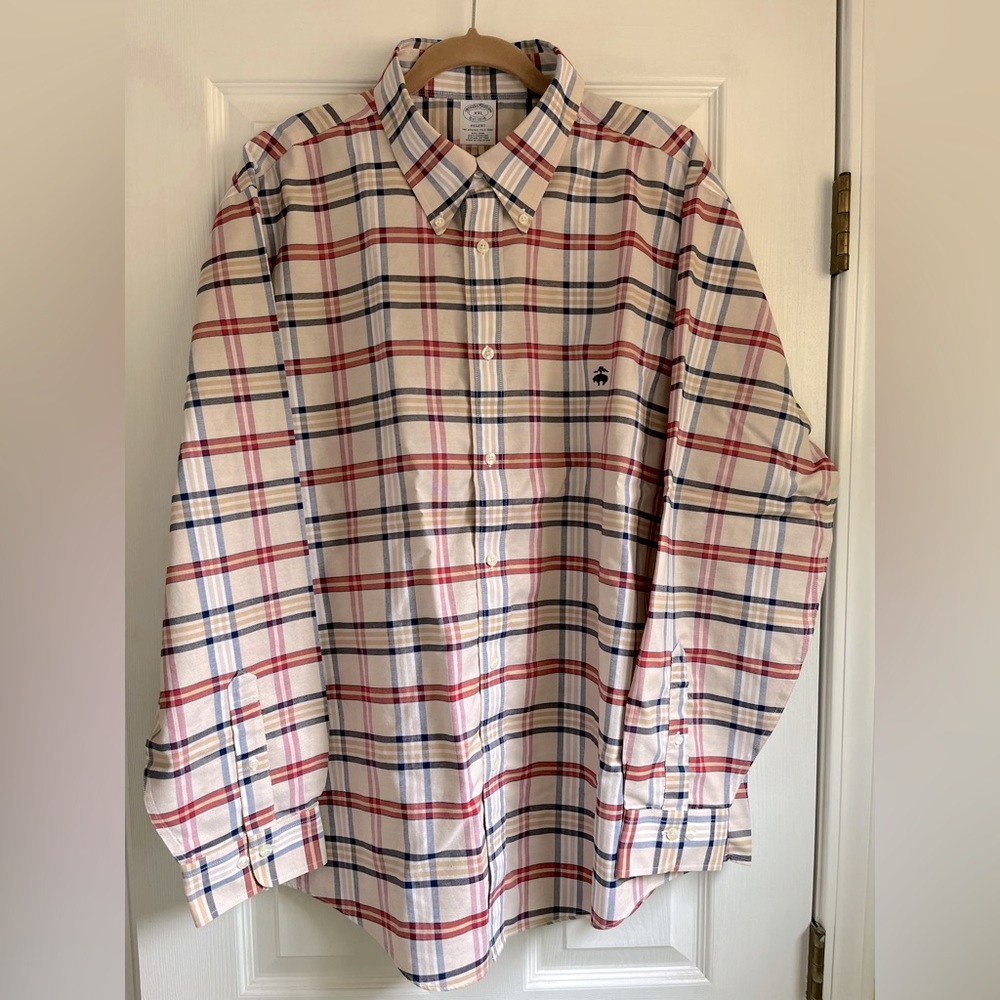 Brooks Brother Regent Men’s Long Sleeve Dress Shirt, XXL, EUC.